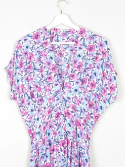 Vintage Tea Dress Pink Floral S 8/10