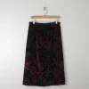 Vintage Velvet Appliqué Skirt M