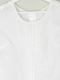 Vintage White Blouse With Short Sleeves L