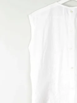 Vintage White Blouse With Lace Panel M