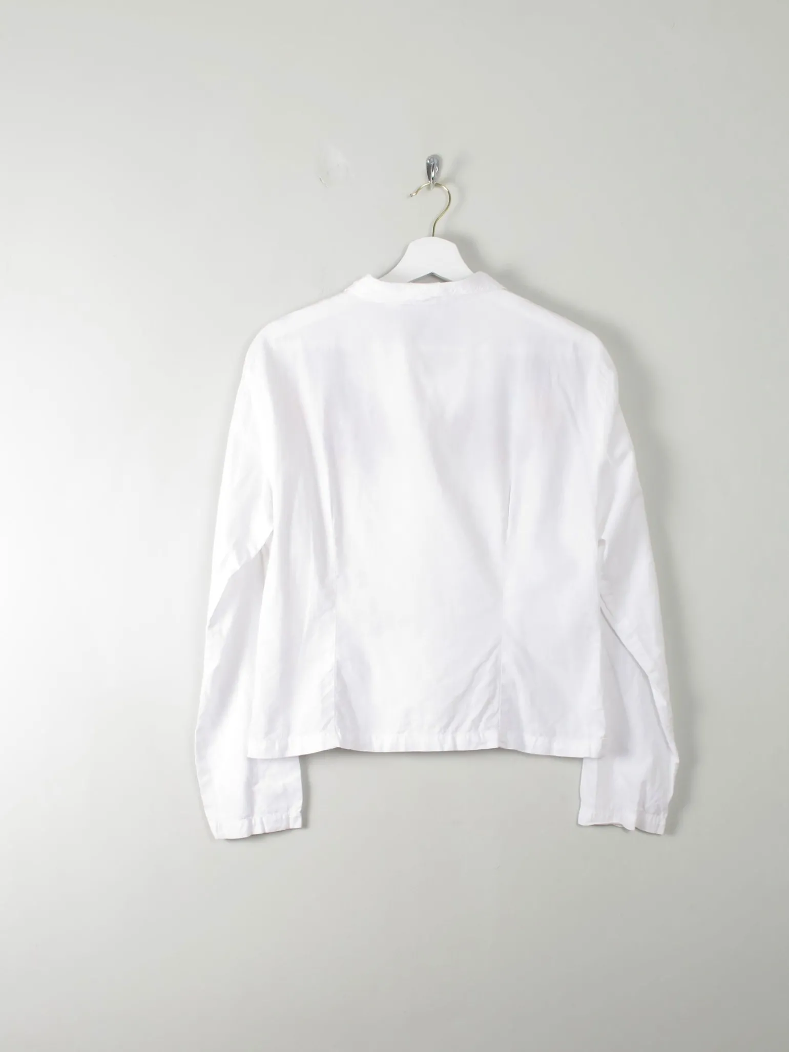 Vintage White Blouse With Embroidery Detail M
