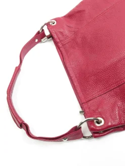 Vintage Wine Leather Hobo Shopper Shoulder Bag