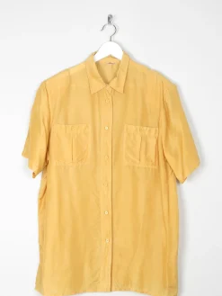 Vintage Women’s Yellow Silk Blouse L