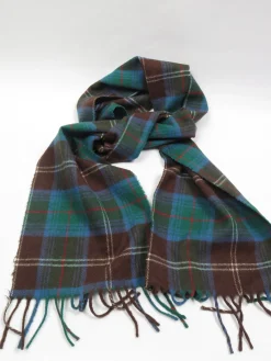 Vintage Wool Green & Brown Scarf