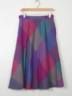Vintage Wool Tweed Colourful Skirt 28