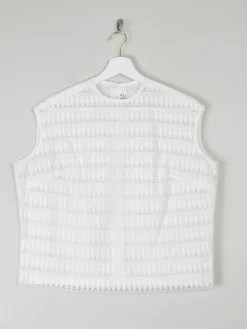 White Cotton 1950s Vintage  Blouse 12/14