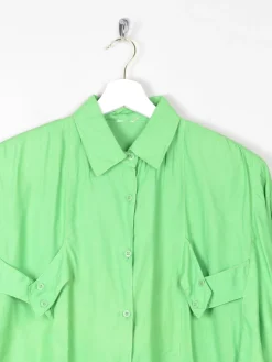 Women's Acid Green Vintage Blouse M