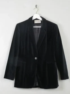 Women's Anne Brooks Vintage Black Velvet Jacket S