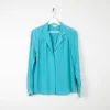 Women's Aqua/Turquoise Vintage Blouse S/M