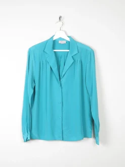 Women's Aqua/Turquoise Vintage Blouse S/M