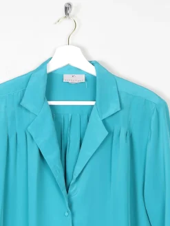 Women's Aqua/Turquoise Vintage Blouse S/M