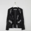 Women’s Beaded & Sequin Black Jacket M