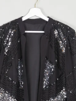 Women’s Beaded & Sequin Black Jacket M