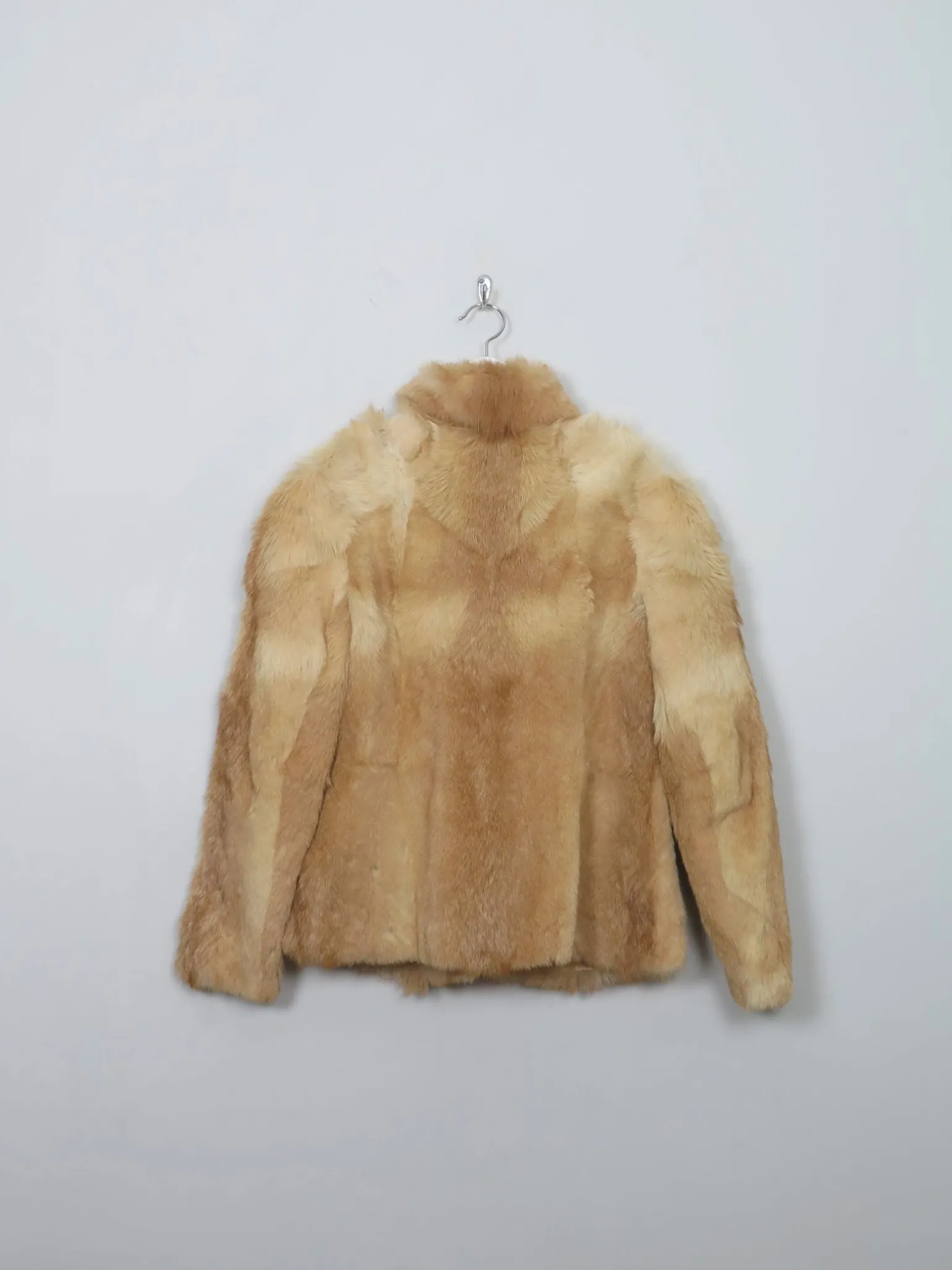 Women's Beige & Tan Vintage Fur Jacket S