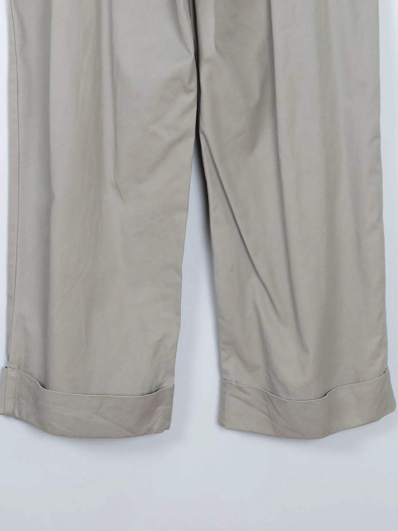 Women's Beige Khaki High Waisted Trousers 30W S