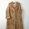 Women's Beige Vintage Faux Fur Coat M