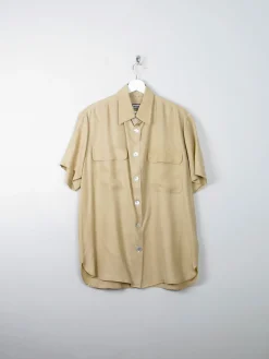 Women's Biscuit Coloured Silk Blouse M/L