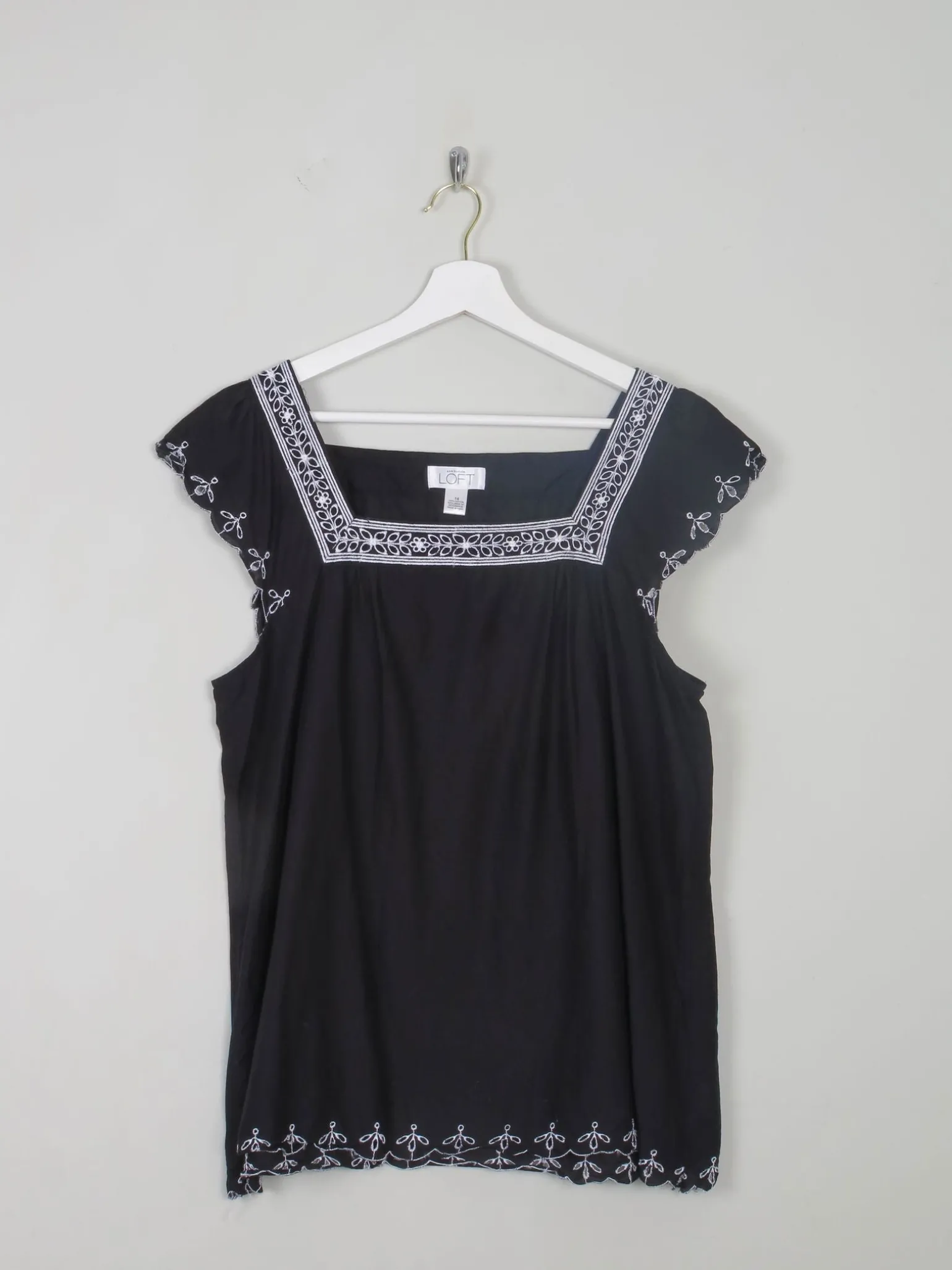Women's Black Camisole Blouse By Ann Taylor L