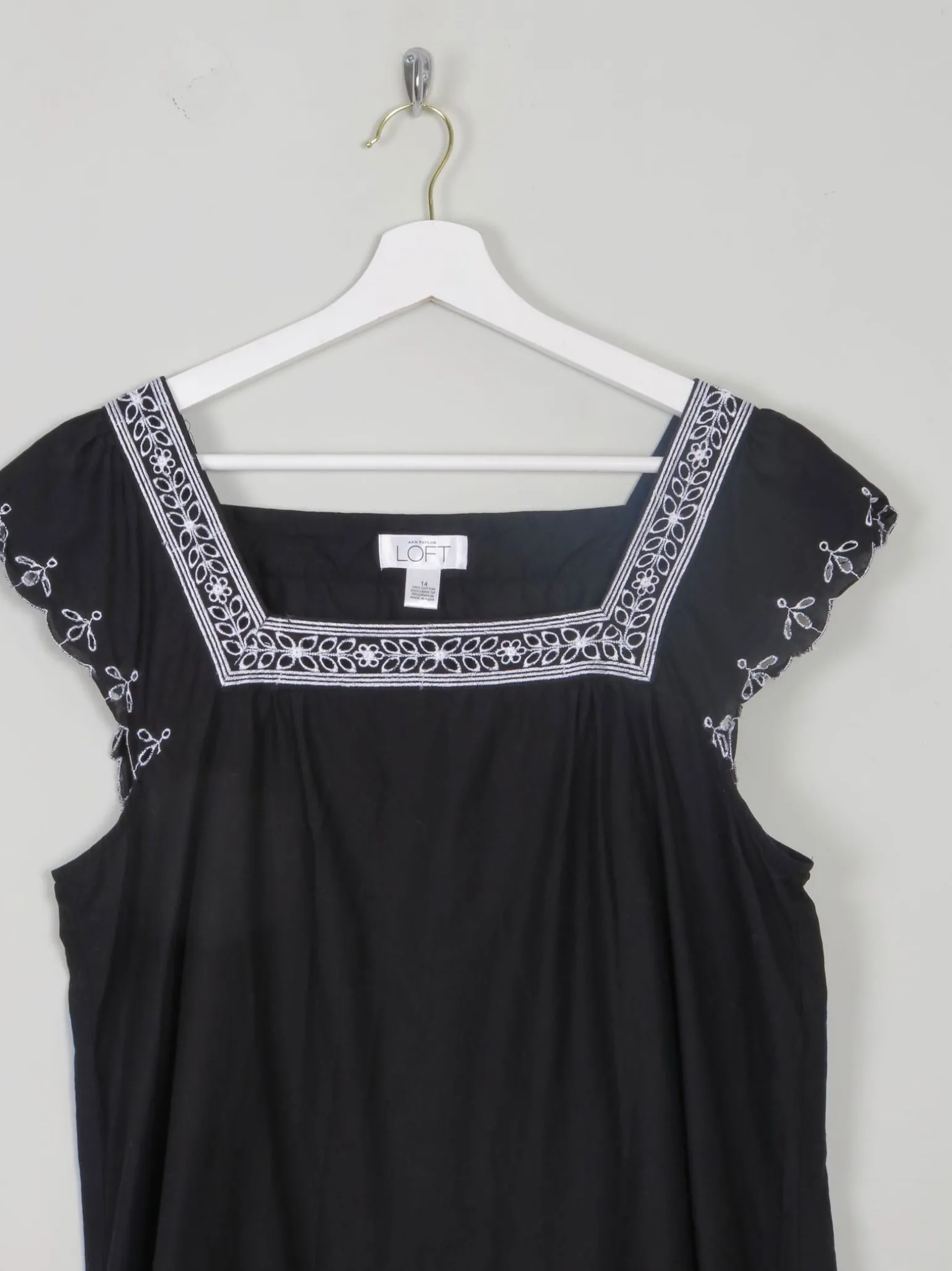 Women's Black Camisole Blouse By Ann Taylor L