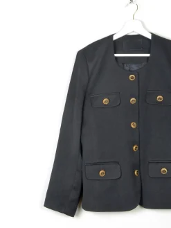 Women's Black Classic Chic Vintage Jacket 10/12