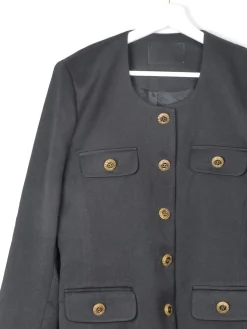 Women's Black Classic Chic Vintage Jacket 10/12