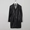 Women's Black Leather Short Coat M/L