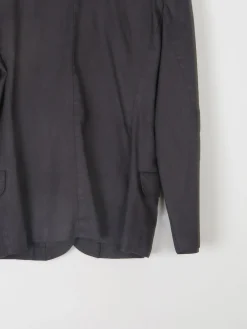 Women's Black Linen Vintage 1980s Jacket S