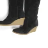 Women’s Black LK Bennett Suede Wedge Sole Boots 40/7