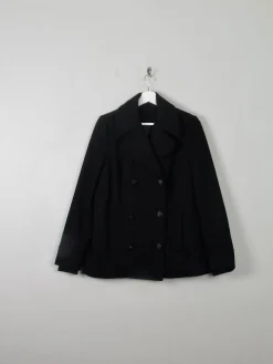 Women's Black Reefer Jacket S