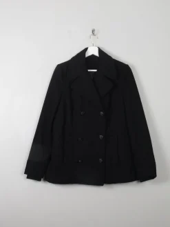 Women's Black Reefer Jacket S