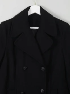 Women's Black Reefer Jacket S