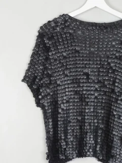Women's Black Sequin & Crochet Bolero By Rodier Paris S/M Unworn