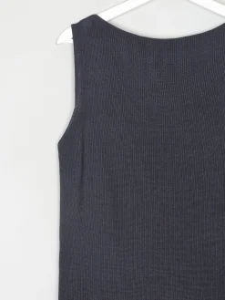 Women's Black Silk Boat Neck 90s Ellen Tracy Top S
