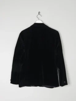 Women’s  Black Velvet Vintage Tailored Jacket S/10