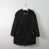 Women's Black Vintage Trench Parka S/M Petit