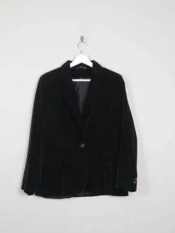 Women's Black Vintage Velvet Jacket S