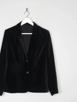 Women’s Black Vintage Velvet Tailored Jacket XS 8/10