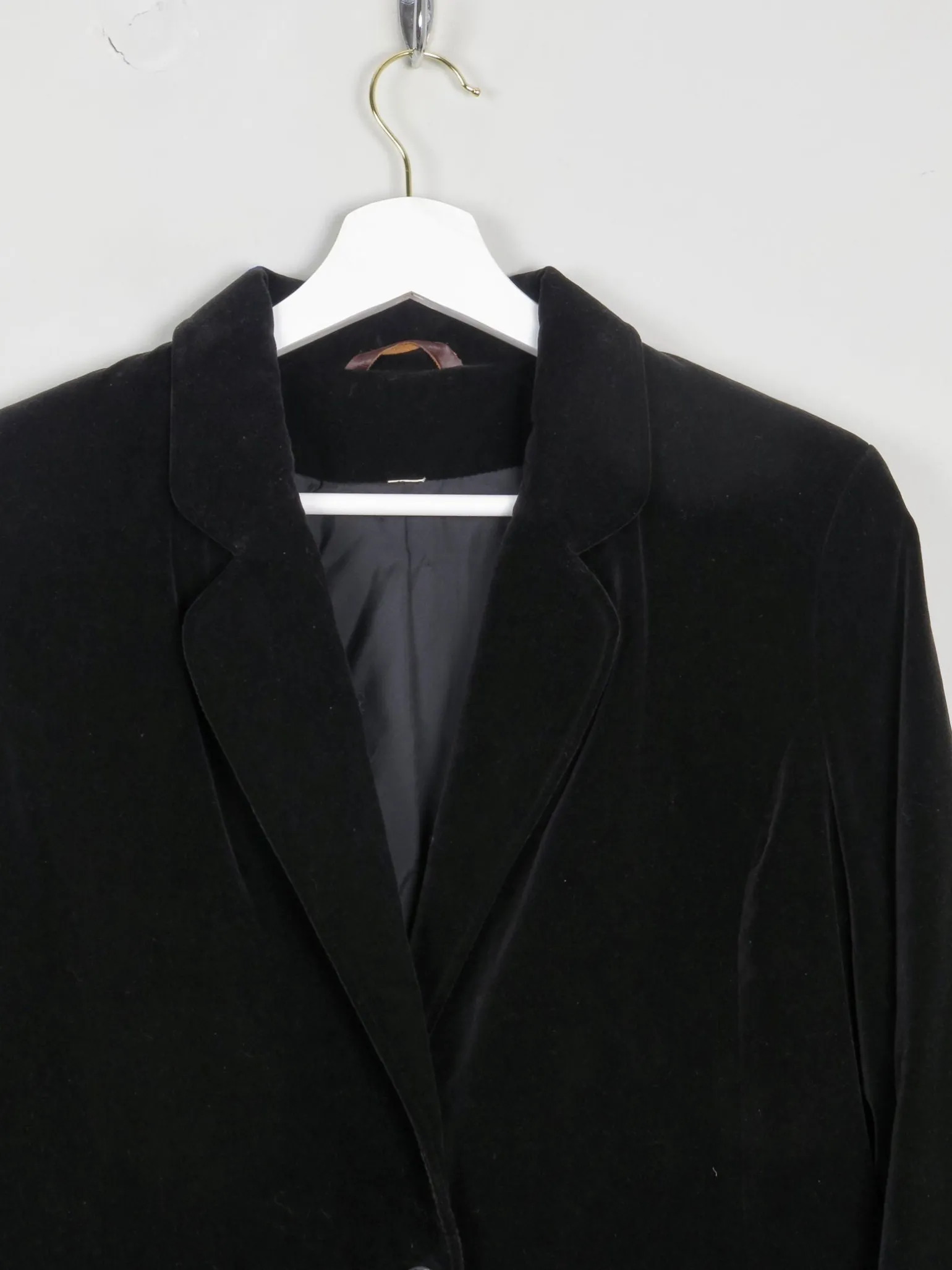 Women's Black Vintage Velvet Jacket S