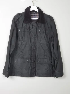 Women's Black Wax Jacket L