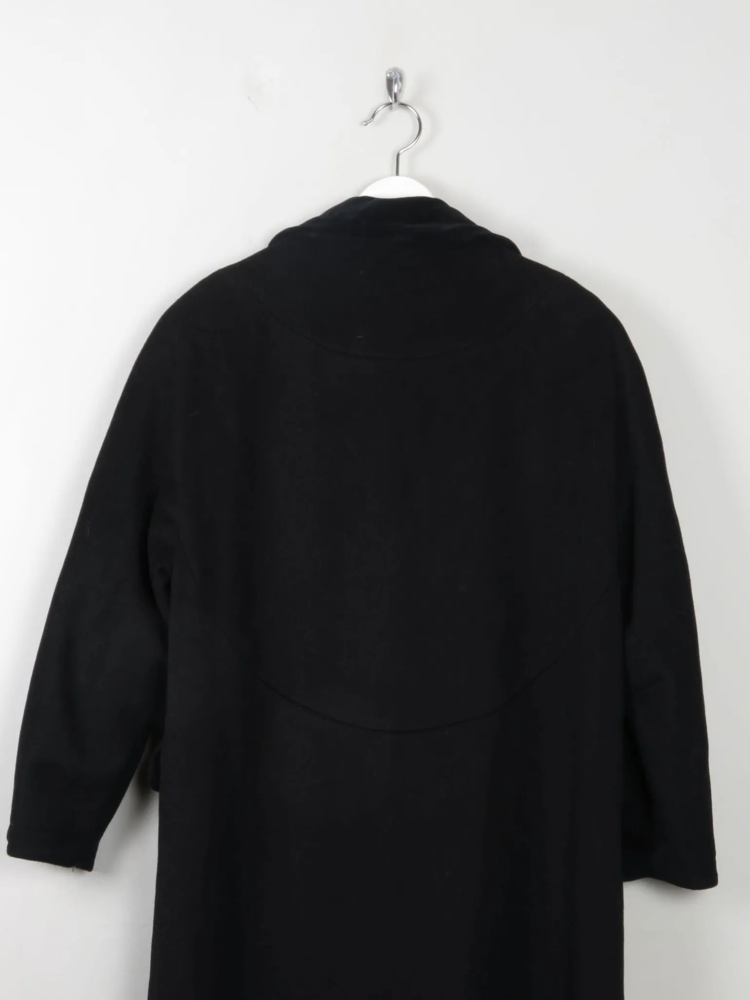 Women's Black Wool 1950s Cashmere & Wool Vintage Coat S/M