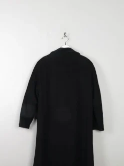 Women's Black Wool 1950s Cashmere & Wool Vintage Coat S/M