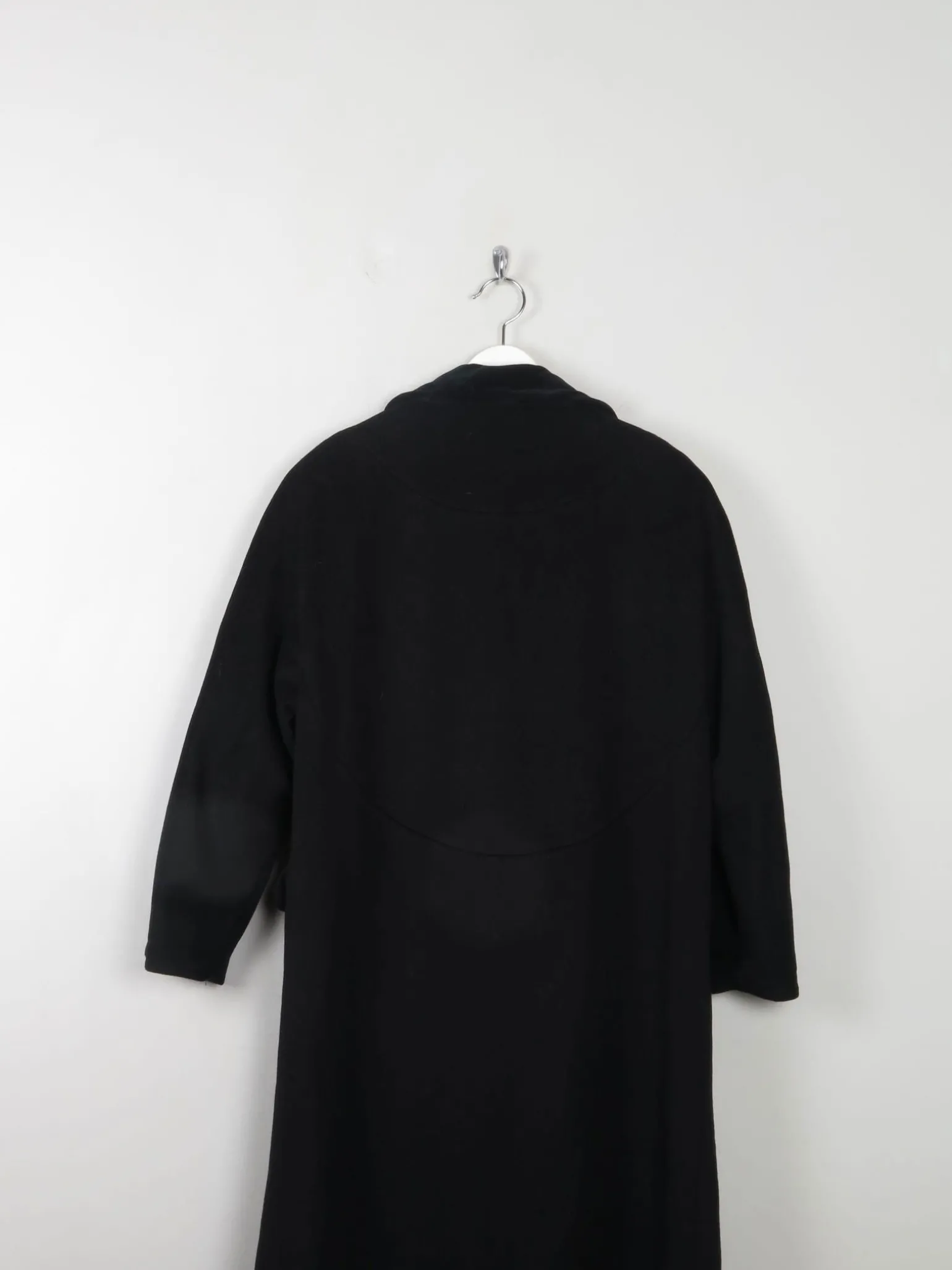 Women's Black Wool 1950s Cashmere & Wool Vintage Coat S/M