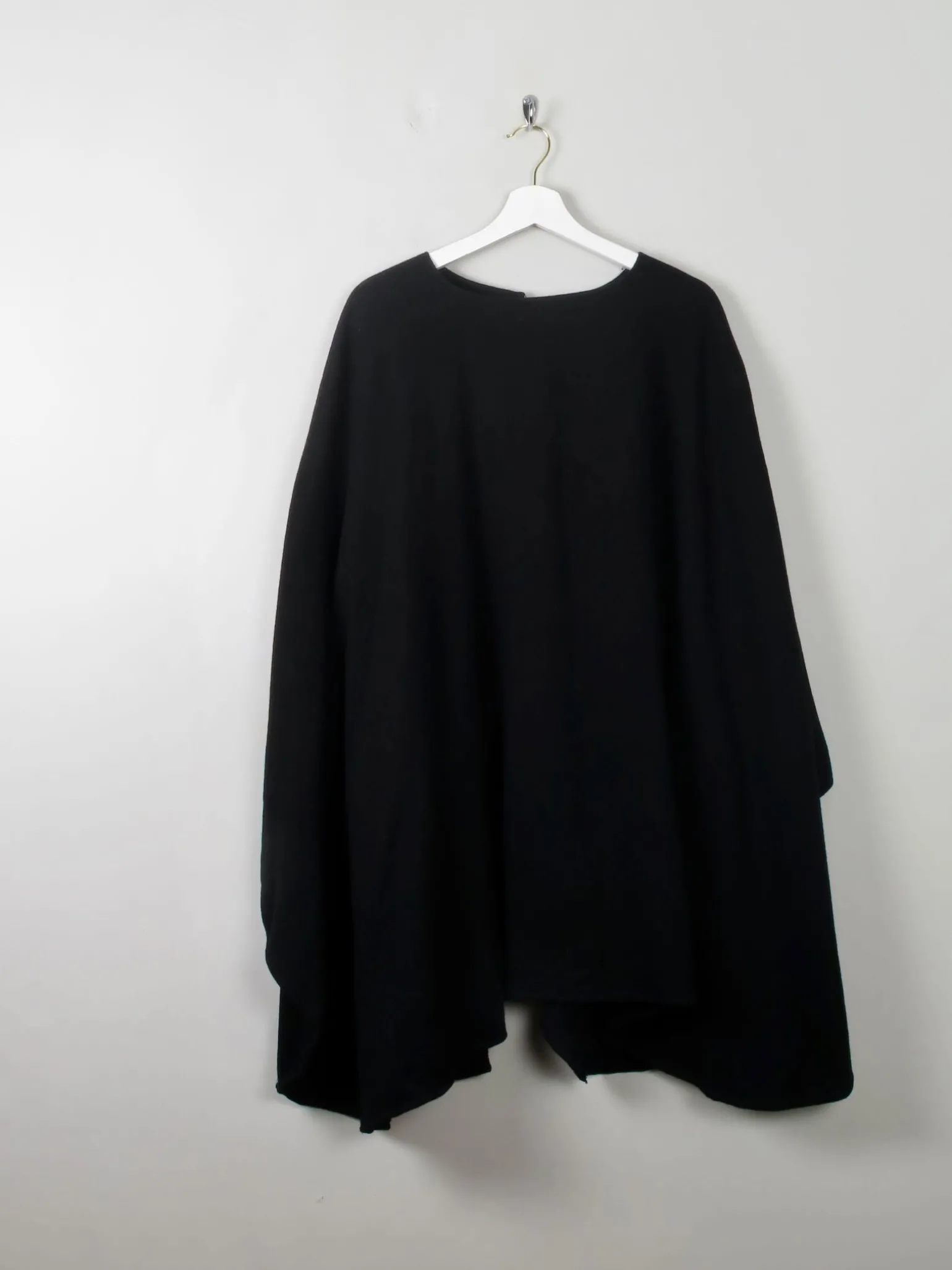 Women's Black Wool Vintage Cape