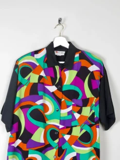 Women's Bright Graphic Printed Blouse L