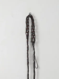 Women's Brown Vintage Leather Macrame Belt