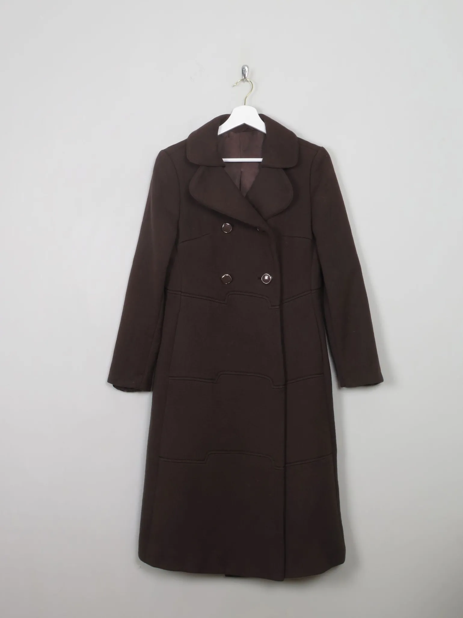 Women's Brown Vintage 60's/70s Wool Coat 10/ small 12