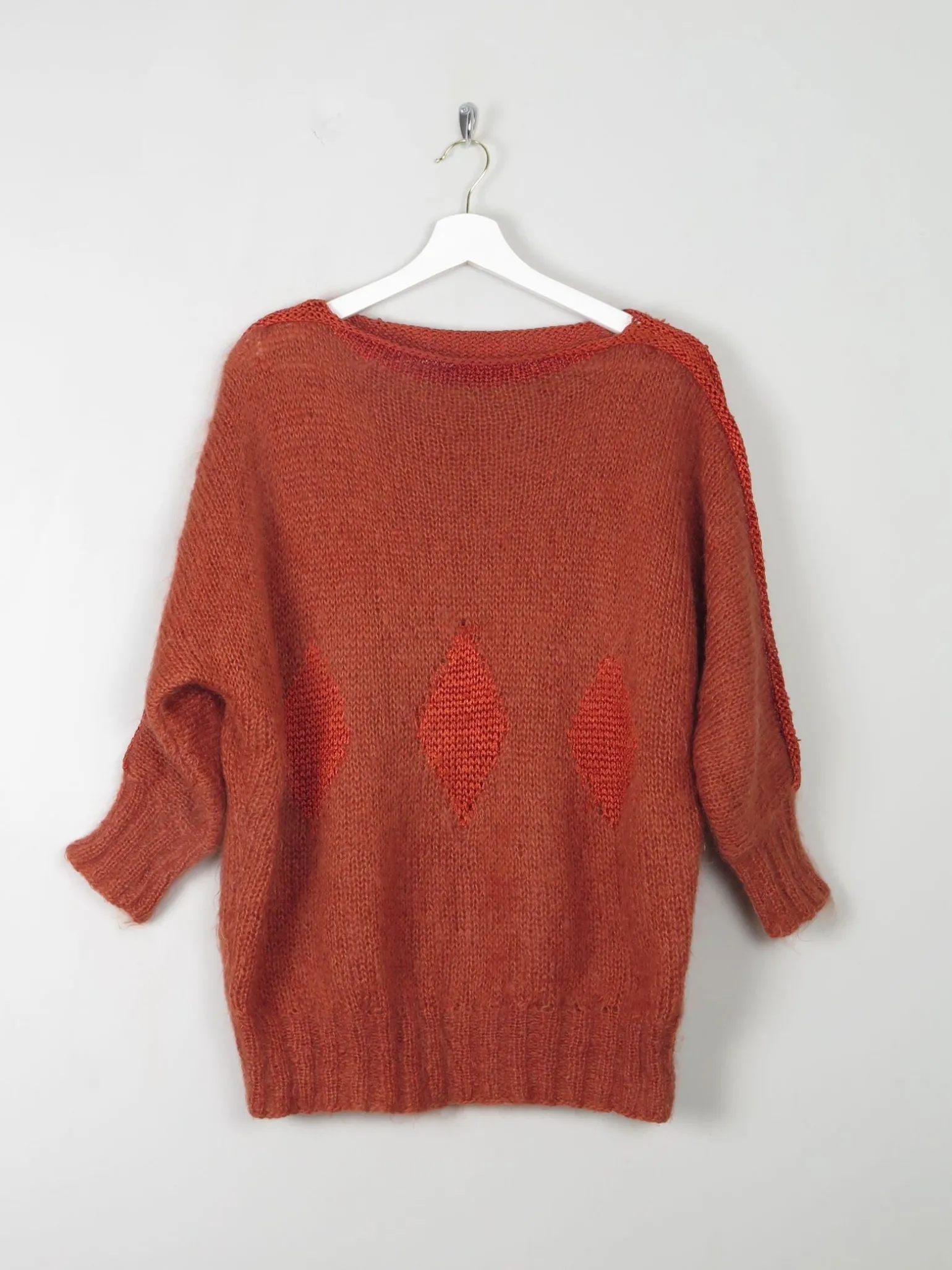 Women's Burnt Orange Mohair Jumper S/M