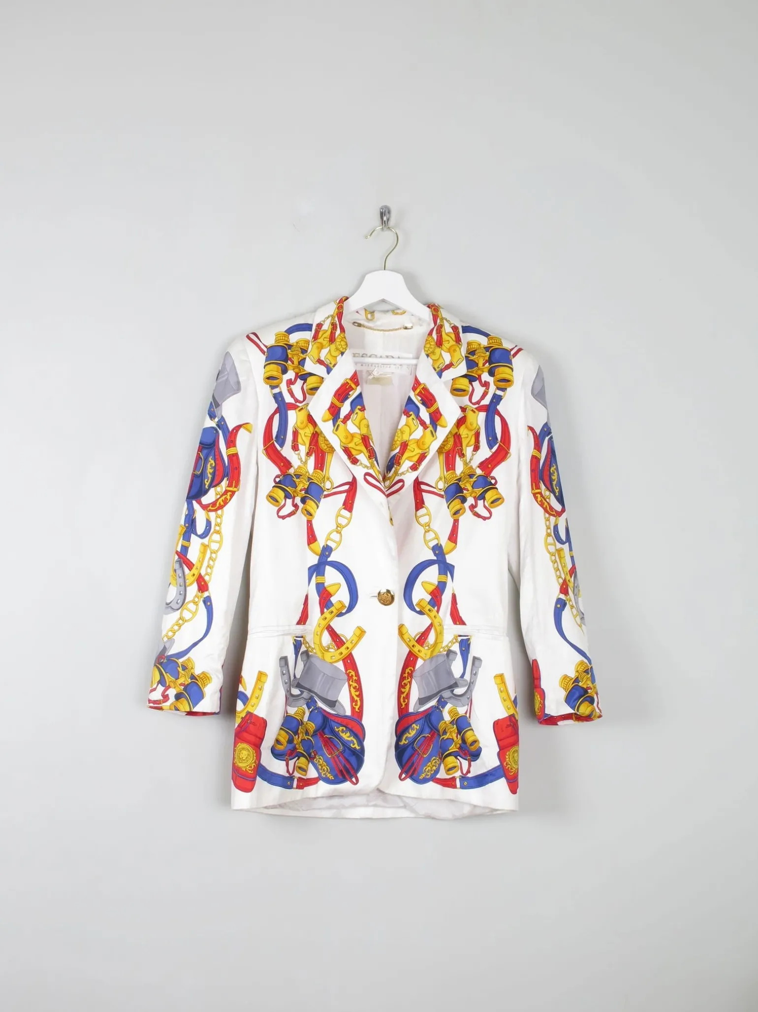 Women's Chain Print Vintage Escacda Trophy Jacket S