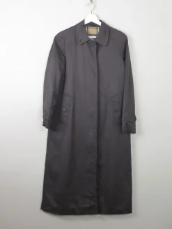 Women's Charcoal Vintage Burberry Trench Coat XS/S