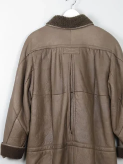 Women's Coffee Vintage Shearling Short Coat M/L
